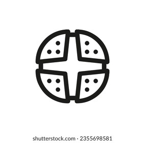Bread icon vector. Linear style sign for mobile concept and web design. Bread symbol illustration. Pixel vector graphics - Vector.