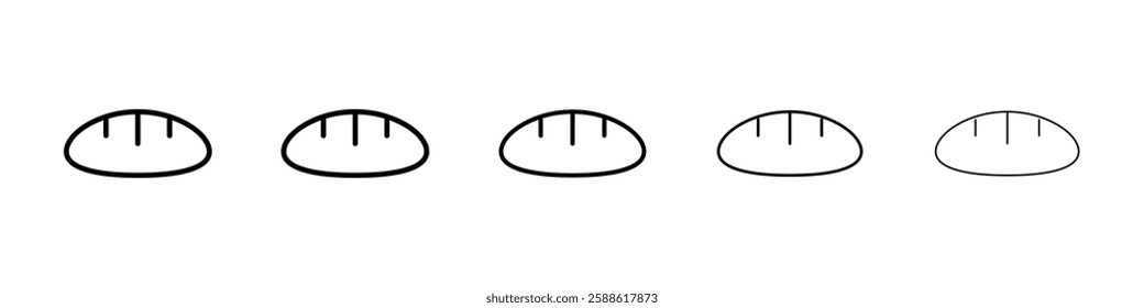 Bread icon Vector logo sign