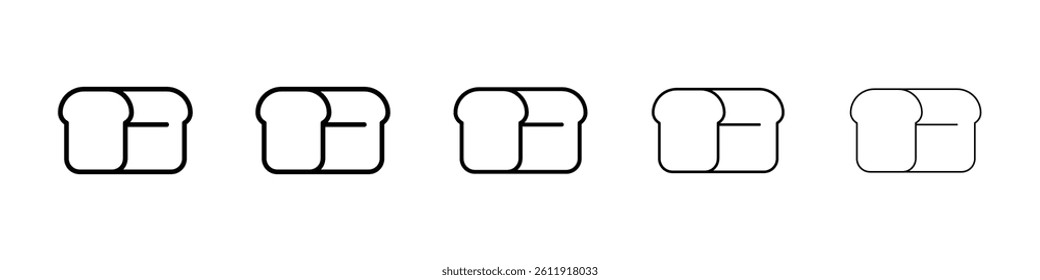 Bread icon Vector logo sign