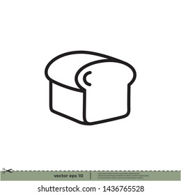 bread icon vector logo template