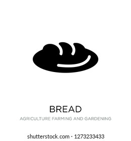 bread icon vector on white background, bread trendy filled icons from Agriculture farming and gardening collection, bread simple element illustration