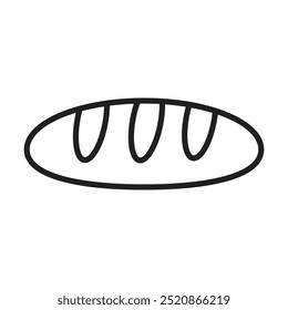 bread icon vector on white background