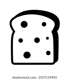 bread icon vector on white background