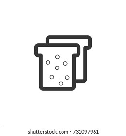 bread icon vector. outline style design