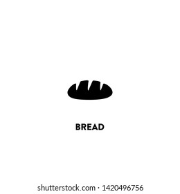 bread icon vector. bread sign on white background. 