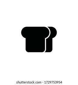 símbolo del vector del icono de pan aislado