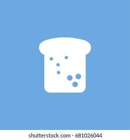 bread icon. vector sign symbol on blue background