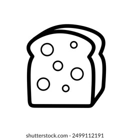 Bread icon vector with simple design