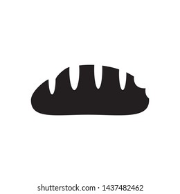 bread icon vector in simple style