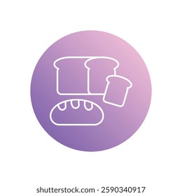 Bread icon vector stock illustration