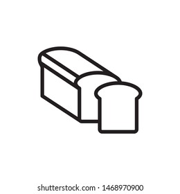 Bread icon vector. Bread icon for web design. Simple design on white background.