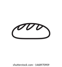 Bread Icon Vector. Bread Icon For Web Design. Simple Design On White Background.