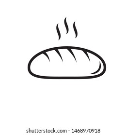 Bread icon vector. Bread icon for web design. Simple design on white background.