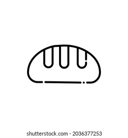Bread icon vector. Bread icon for web design. Simple design on white background.