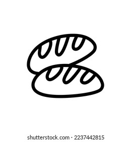 Bread icon vector. Bread icon for web design. Simple design on white background.