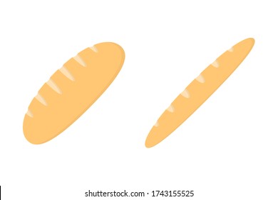 Bread icons flat style. Vector eps10