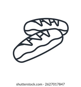bread icons isolated on White Background. Flat style design