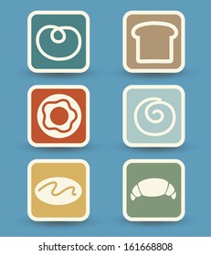 Bread icons set