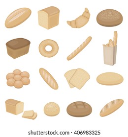 Bread icons set.