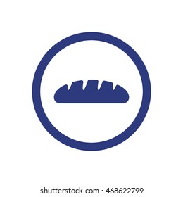 Bread icon,vector.   Flat design.