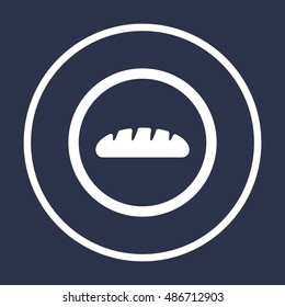 Bread icon,vector.   Flat design.