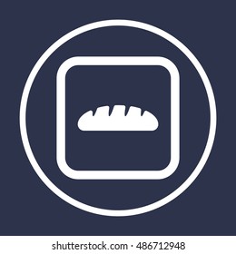 Bread icon,vector.   Flat design.