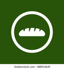 Bread icon,vector.   Flat design.