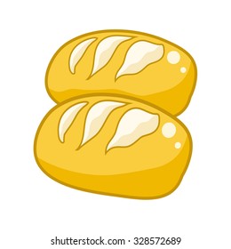 Bread illustration isolated on white background