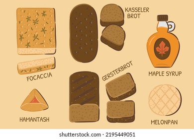 Bread illustration for website, application, printing, document, poster design, etc.
