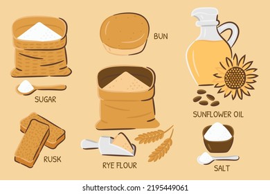 Bread illustration for website, application, printing, document, poster design, etc.