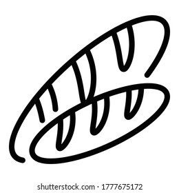 Brot für Einwanderer Symbol. Rahmenbrot für Einwanderer Vektorsymbol für Webdesign einzeln auf weißem Hintergrund