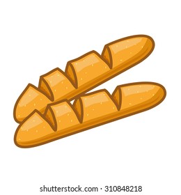 Bread isolated illustration on white background