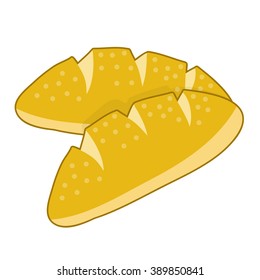 Bread isolated illustration on white background