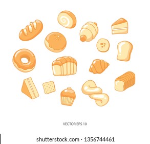 bread isolated on a white background.