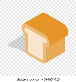 Bread isometric icon 3d on a transparent background vector illustration
