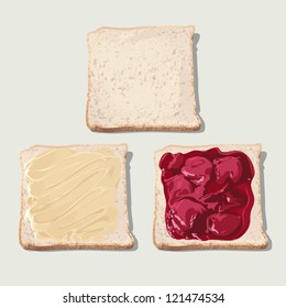 Bread jam and butter