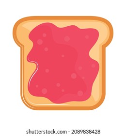 bread with jam icon isolated