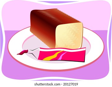 bread and jam in a plate	