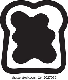 Bread and Jam Silhouette vector, Bread Vector, Bread icon, jam vector, Bread silhouette, Food, Tiffin, Morning breakfast, lunch, jelly, butter, Butter Toast, Eat, jam Silhouette, toast and Jam
