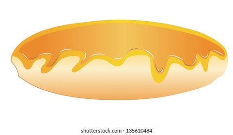 Bread and jam vector isolated on white background