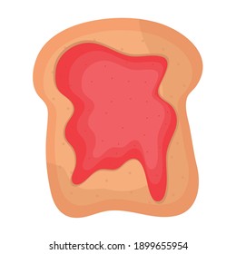 bread with jelly of a red color vector illustration design
