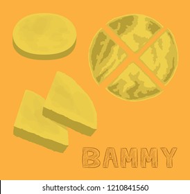 Bread Kind Bammy Vector Illustration