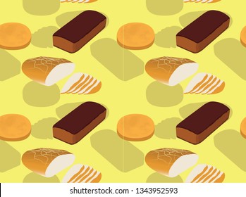 Bread Kind Borodinsky Bammy Tiger Yellow Seamless Wallpaper