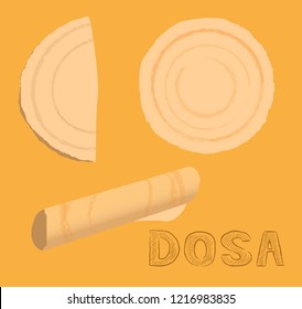 Bread Kind Dosa Vector Illustration