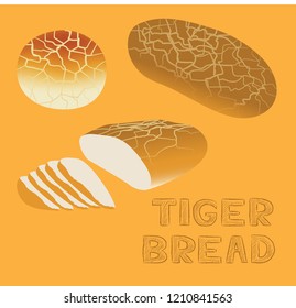 Bread Kind Tiger Bread Vector Illustration