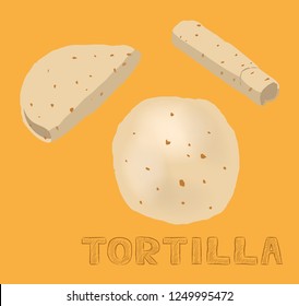Bread Kind Tortilla Vector Illustration