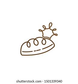 bread king chef logo. mascot Bakery logo cake, modern logo simple food illustration vector