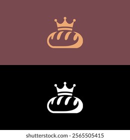 bread king food snack luxury logo vector illustration template design