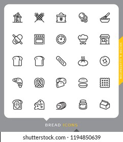 The Bread Kitchen, Bread, Icon, Modern Line, Vector and Illustration