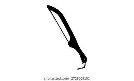 Bread Knife for Homemade Bread, black isolated silhouette